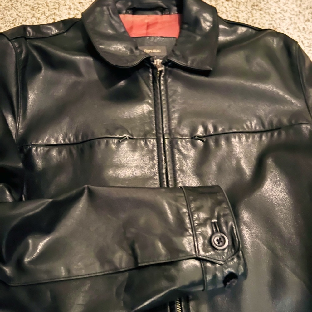 Mens Banana Republic Leather Jacket
